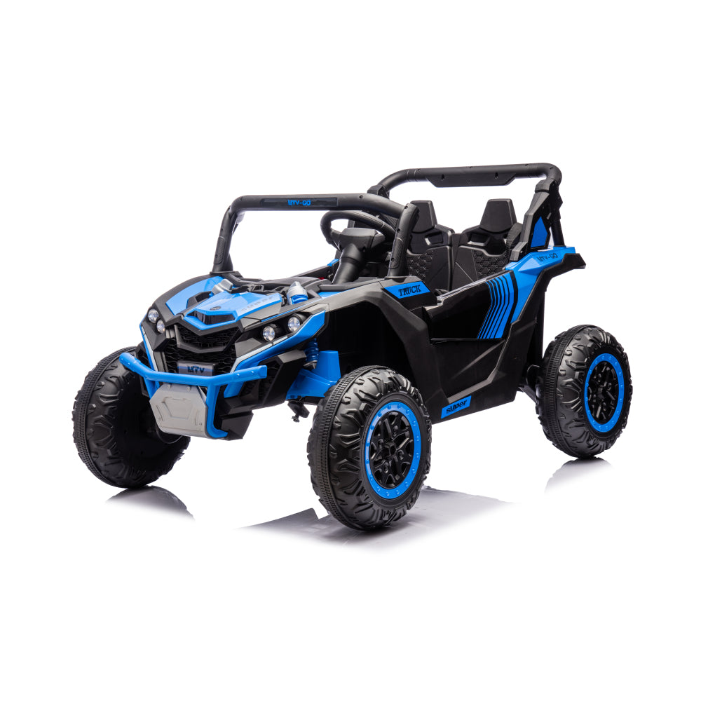 24V Ride on Cars, High/Low Speed Switchable Ride on Toys with Remote Control, 2 Seater Electric Car for Kids with Trunk Storage Space, Bluetooth Music, LED Lights,blue