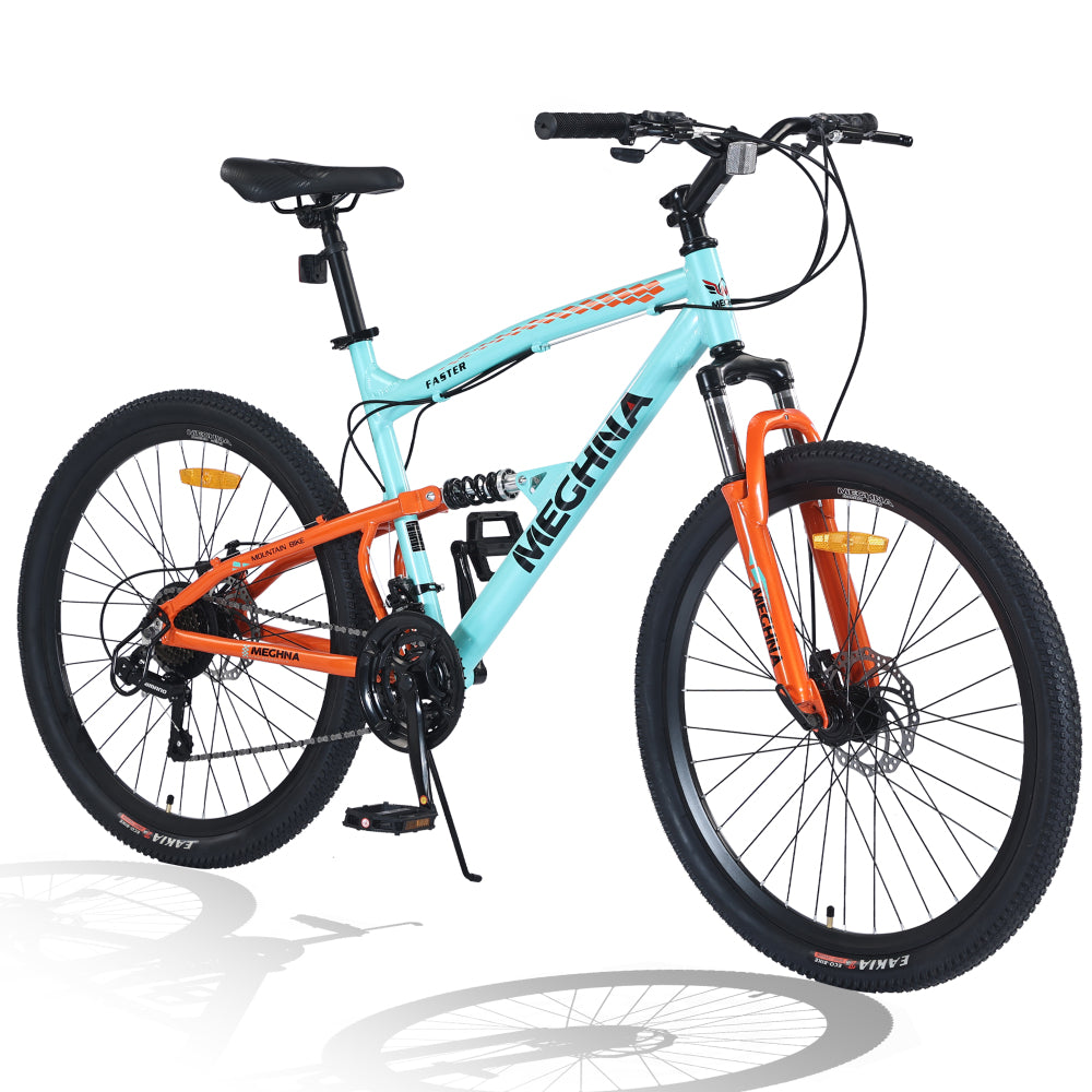 26 inch Mountain Bike  21-Speed Dual Suspension Aluminum Alloy Frame For Men and Women's Bike