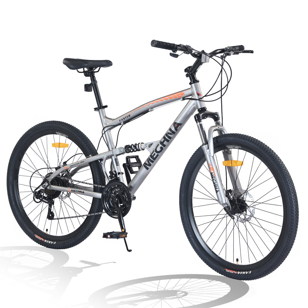 26 inch Mountain Bike  21-Speed Dual Suspension Aluminum Alloy Frame For Men and Women's Bike