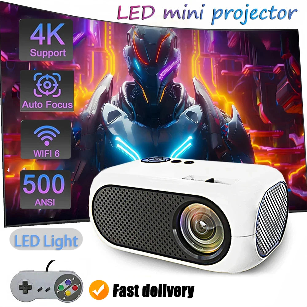 M24 4K HD Portable Projector LED Projector Android 11.0 Bluetooth WIFI 6.0BT5.0 1920*1080P Home Theater Autofocus Mini projector