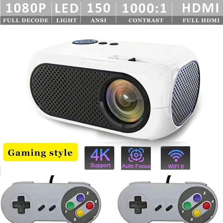 M24 4K HD Portable Projector LED Projector Android 11.0 Bluetooth WIFI 6.0BT5.0 1920*1080P Home Theater Autofocus Mini projector