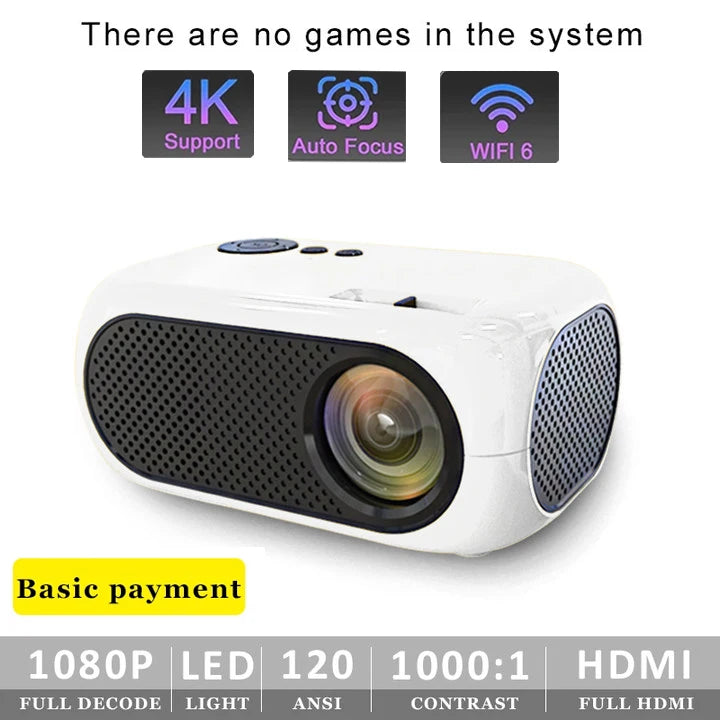 M24 4K HD Portable Projector LED Projector Android 11.0 Bluetooth WIFI 6.0BT5.0 1920*1080P Home Theater Autofocus Mini projector