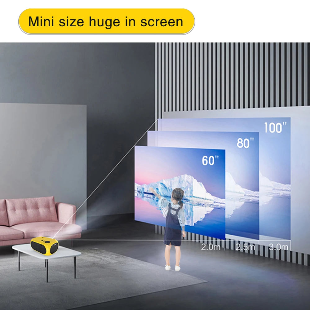 M24 4K HD Portable Projector LED Projector Android 11.0 Bluetooth WIFI 6.0BT5.0 1920*1080P Home Theater Autofocus Mini projector