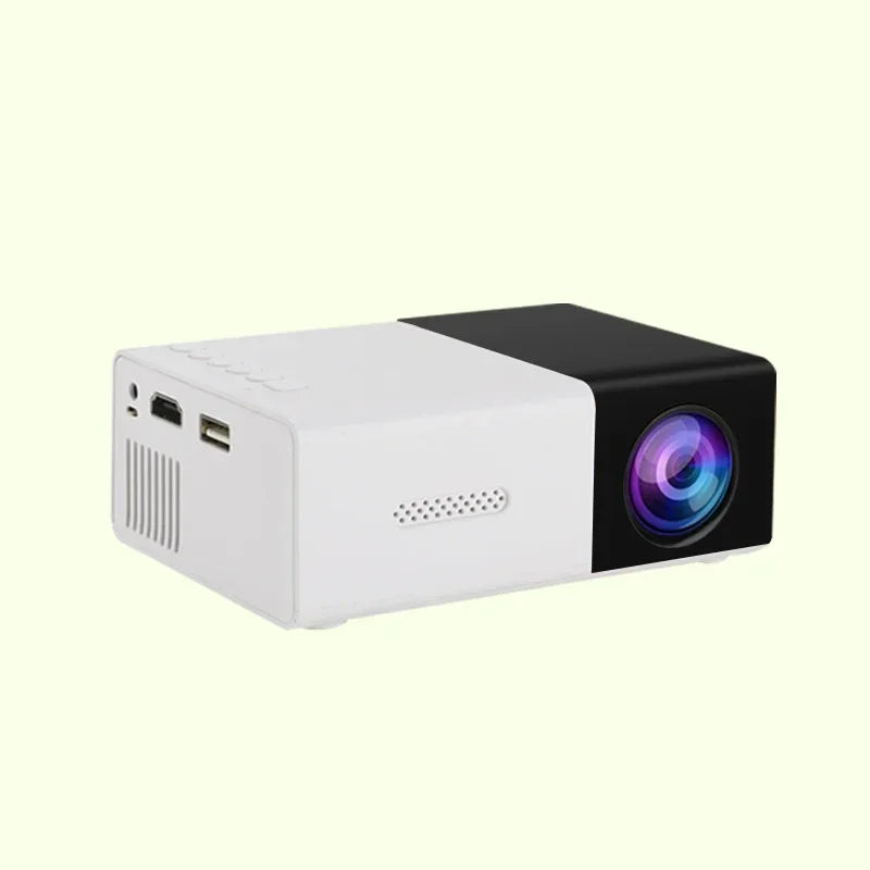 IWEEGA Mini Portable Projector High-Definition Movie Projector Bright 3000+ Lumen HD LED Light Source With USB, SD Connectivity, Button Control, For Home Cinema