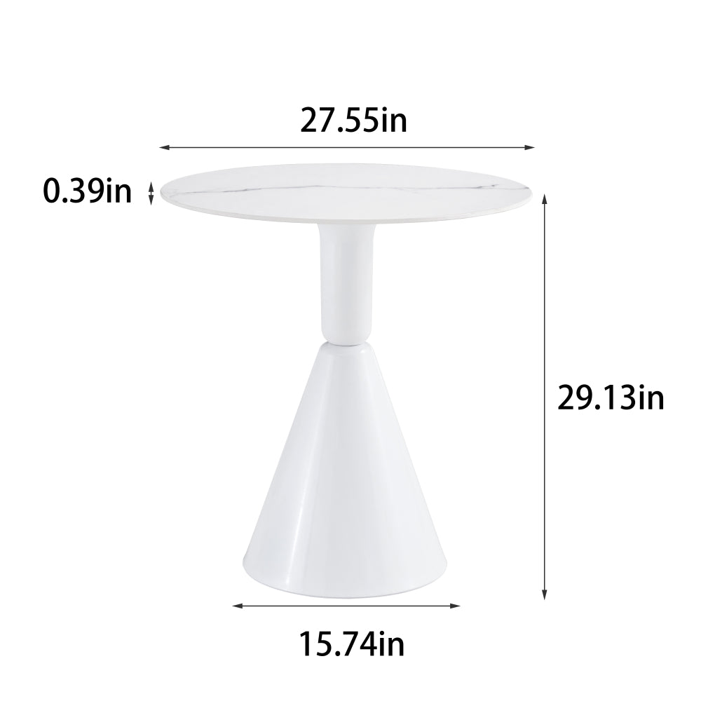 White coffee table, simple modern negotiation table, balcony dining table