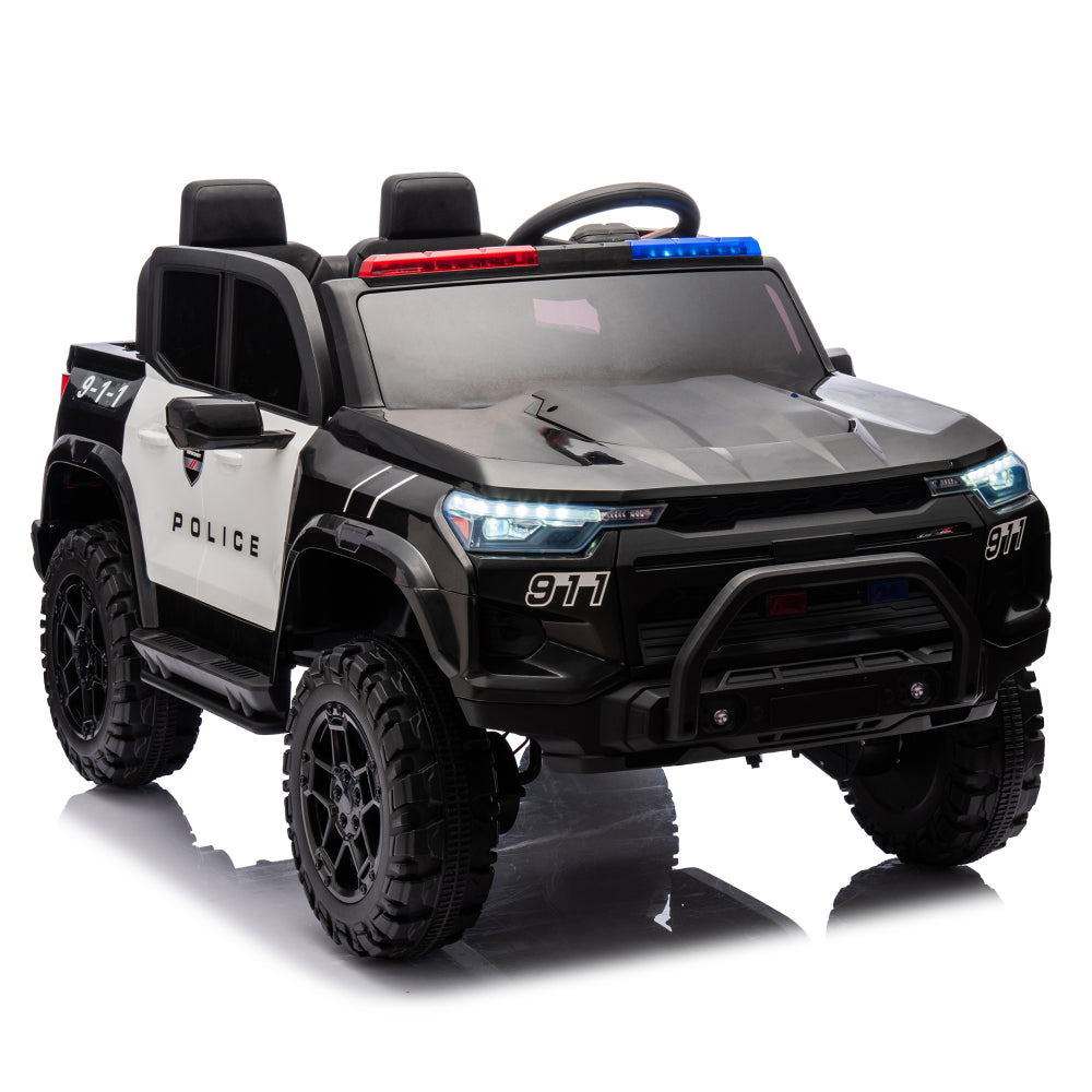 24V10A Two-seater Kids Ride On Electric Pickup, kids ride on toy W/parents remote control,4WD 800W motors,Two Safety belts,High Gate Safety Design,USB,Bluetooth, Speed 2.49-3.73MPH for kids aged 3+.