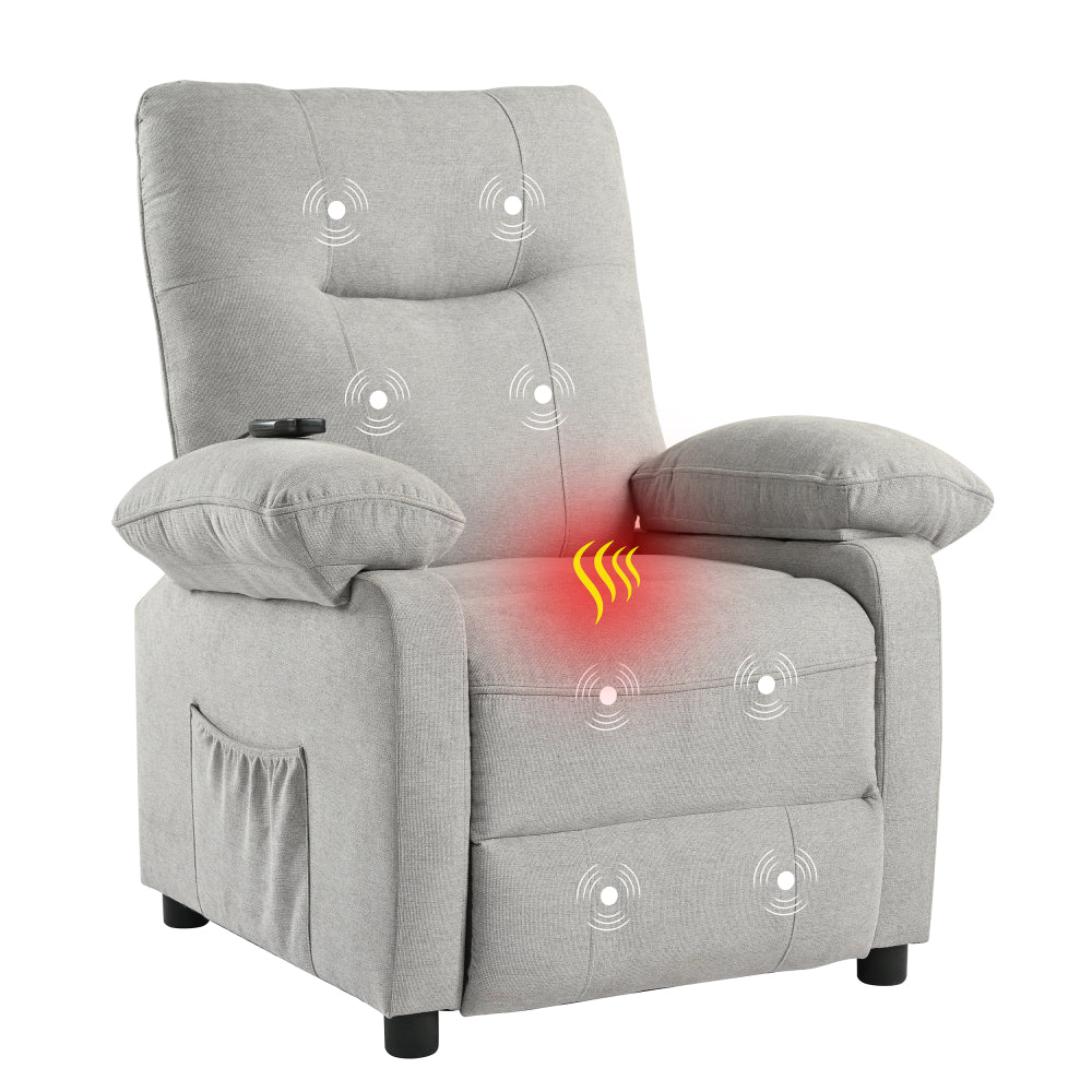 Recliner Chair with Message and Heater, Recliner Chair for Adult, Manual Control Message Chair