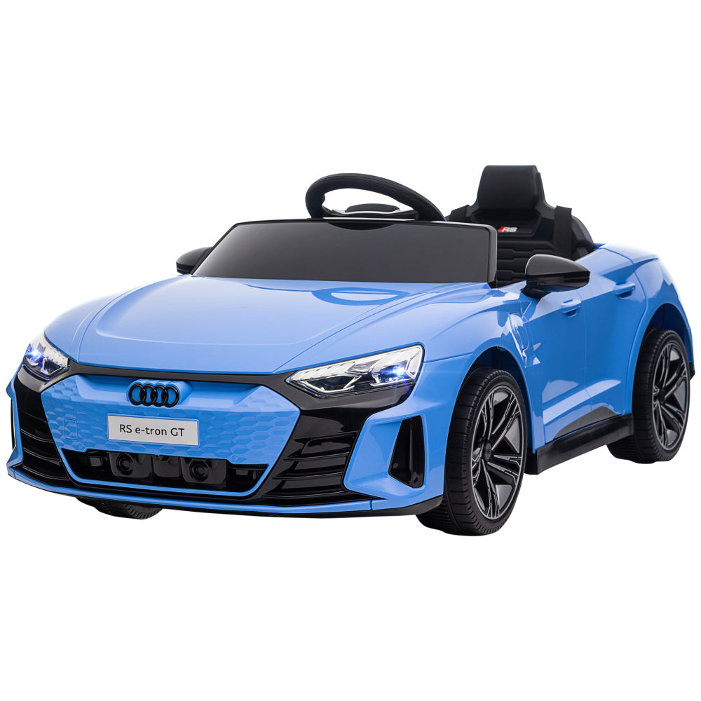 Aosom Kids Ride on Car, 12V Licensed Audi RS E-tron GT 3.1 MPH Electric Car for Kids, Ride-on Toy for Boys and Girls with Remote Control, 4 Wheels with Suspension, Horn, Music, Lights, Blue