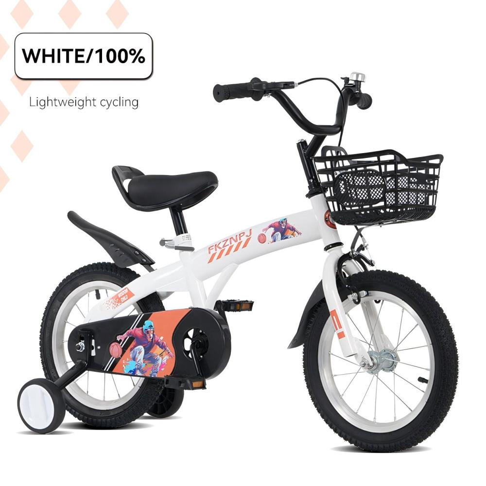 FKZNPJ 16 inch sporty kids bike with training wheels and stand Adjustable saddle Suitable for boys and girls aged 4-8 years tall Height 41-46 inches Available in a variety of colors