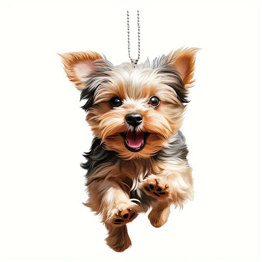 Creative Dog Christmas 2D Acrylic Car Pendant car ornament accessories