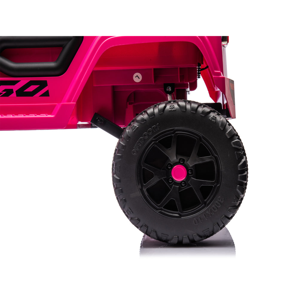 Pink,24V 2 Seater Ride On Truck Car, 4WD motors, with 2.4G Remote Control,Metal Suspension,Soft Start,Music, LED Light,Outdoor/Off road/Electric Car,Toys Gifts