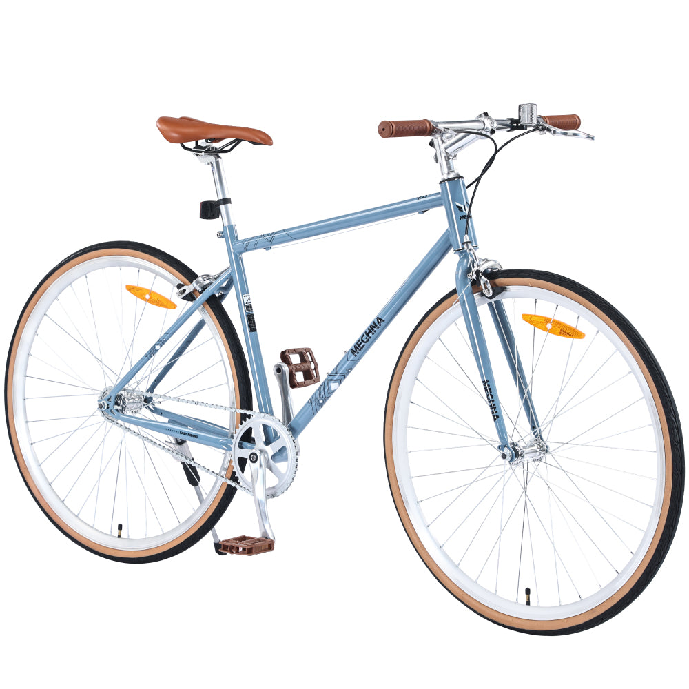 Single Speed Retro style 700C Road Bike For men women's City Bicycle,Steel Frame