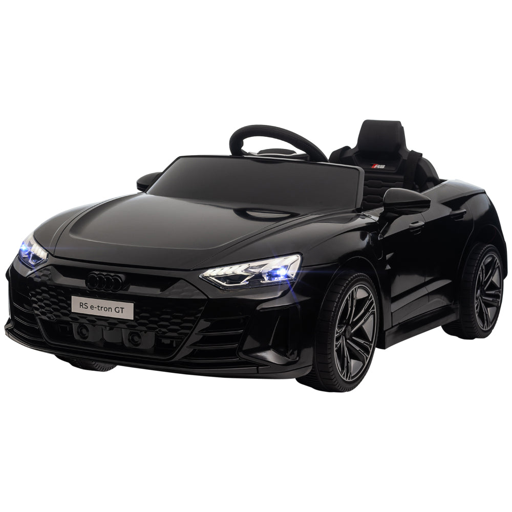 Aosom Kids Ride on Car, 12V Licensed Audi RS E-tron GT 3.1 MPH Electric Car for Kids, Ride-on Toy for Boys and Girls with Remote Control, 4 Wheels with Suspension, Horn, Music, Lights, Black