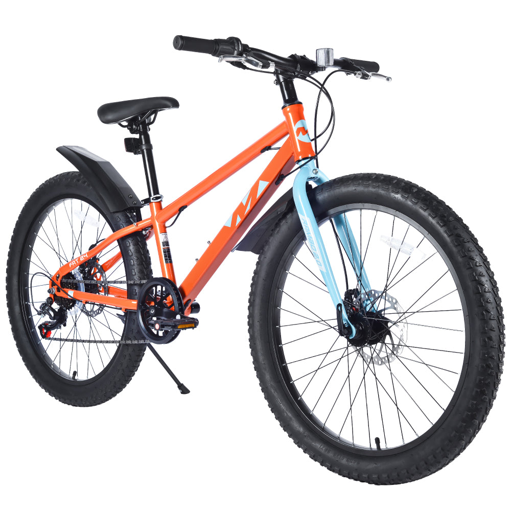 Mountain Bike for Girls and Boys  Mountain 24 inch shimano 7-Speed bike