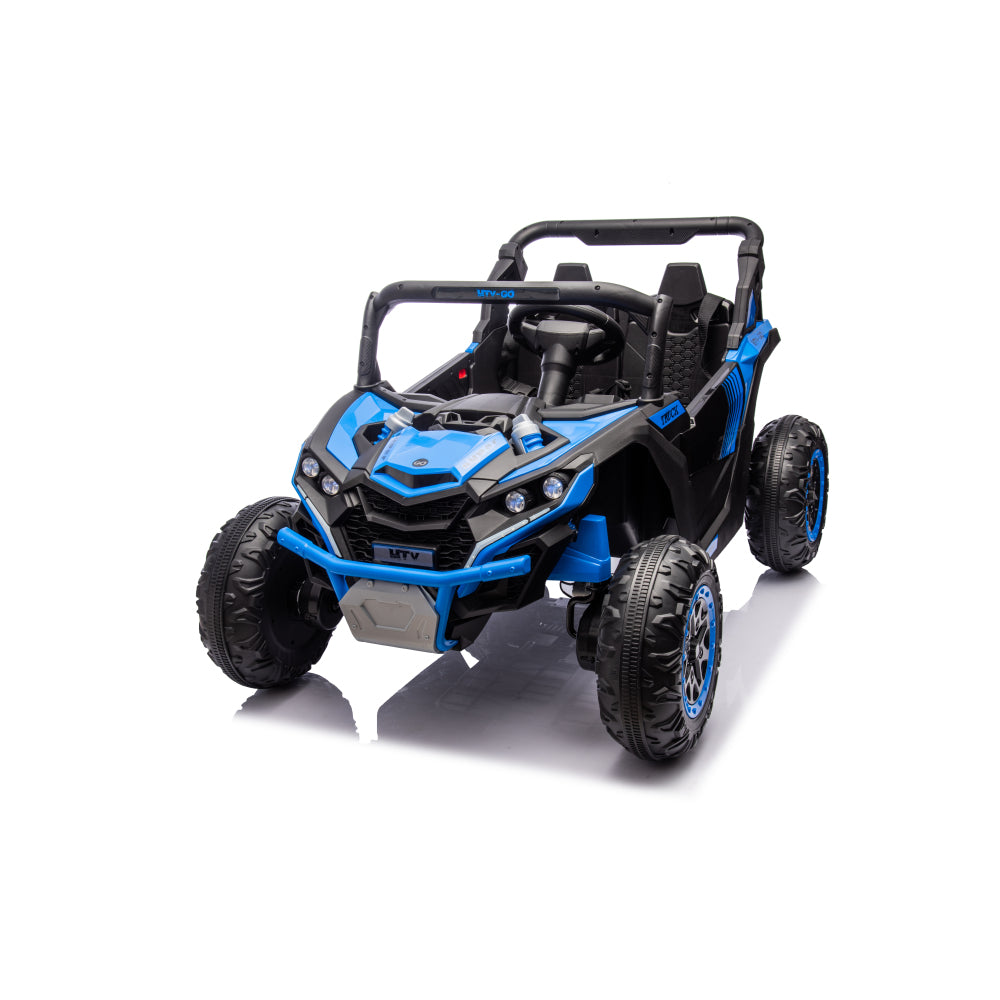 24V Ride on Cars, High/Low Speed Switchable Ride on Toys with Remote Control, 2 Seater Electric Car for Kids with Trunk Storage Space, Bluetooth Music, LED Lights,blue
