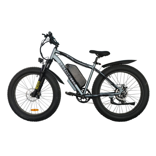 AOSTIRMOTOR S07-MAX 26" 1000W Electric Bike Fat Tire P7 48V 20AH Removable Lithium Battery for Adults with Detachable Rear Rack Fender(Gray)