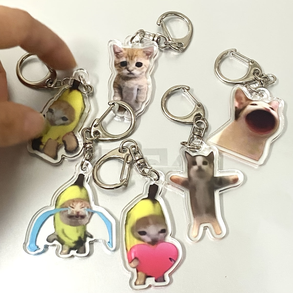 Cat Keychain - Creative Keyring for Backpacks & Bags, Charming Pendant Charms, Ideal Birthday Gifts & Party Favors