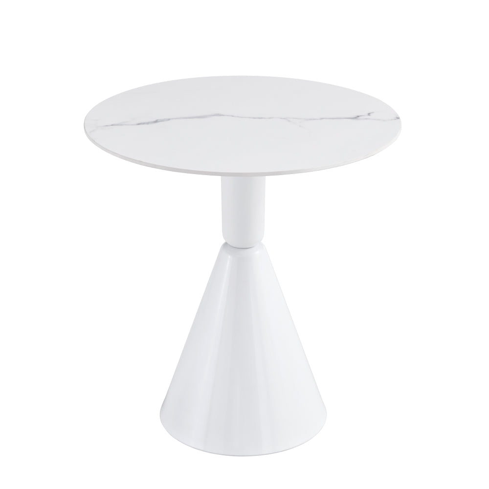 White coffee table, simple modern negotiation table, balcony dining table