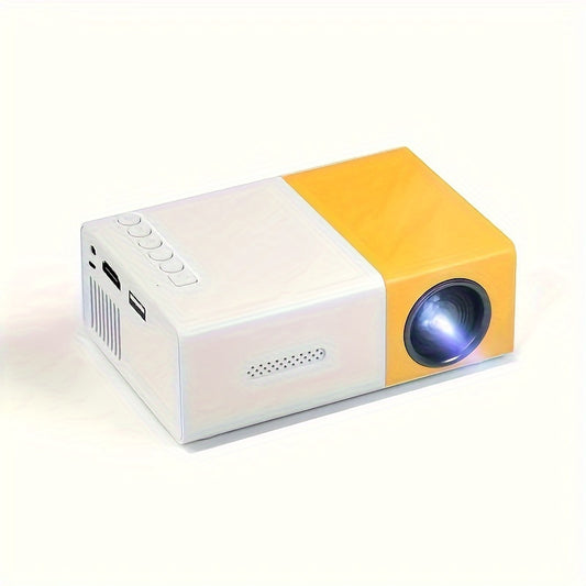 Mini 1080P Projector with HDMI, USB, and Remote Control - Perfect for Home and Outdoor Movie Nights, Compatible with Smartphone, Tablet, Laptop, TV Stick, and USB